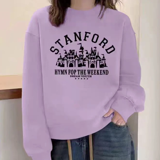 圆领加绒加厚保暖卫衣（图案不区分）