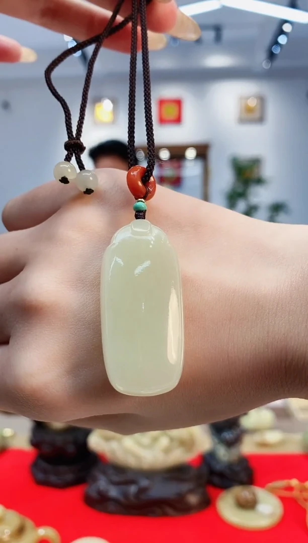 【闪购商品】和田玉挂件未镶嵌无事牌双面