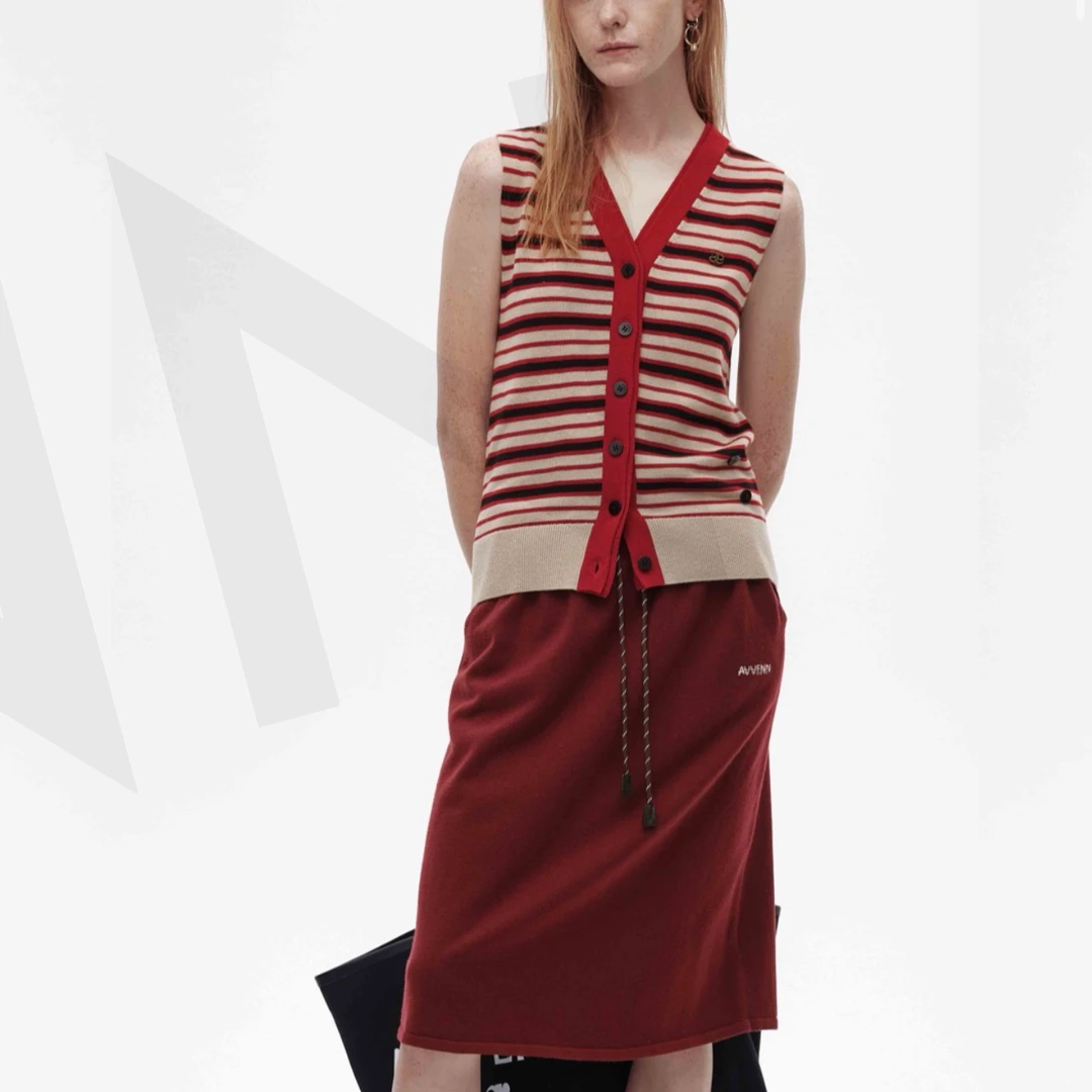 AVVENN条纹马甲25SS