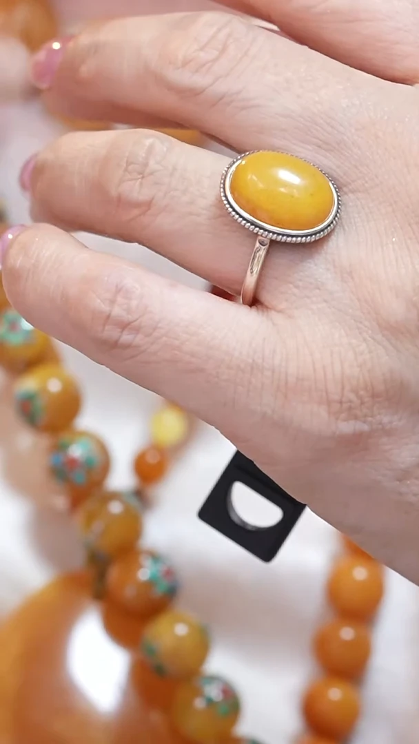 蜜蜡颈饰银S925镶嵌8723天然蜜蜡珠宝奇石云端妖孽全部保真