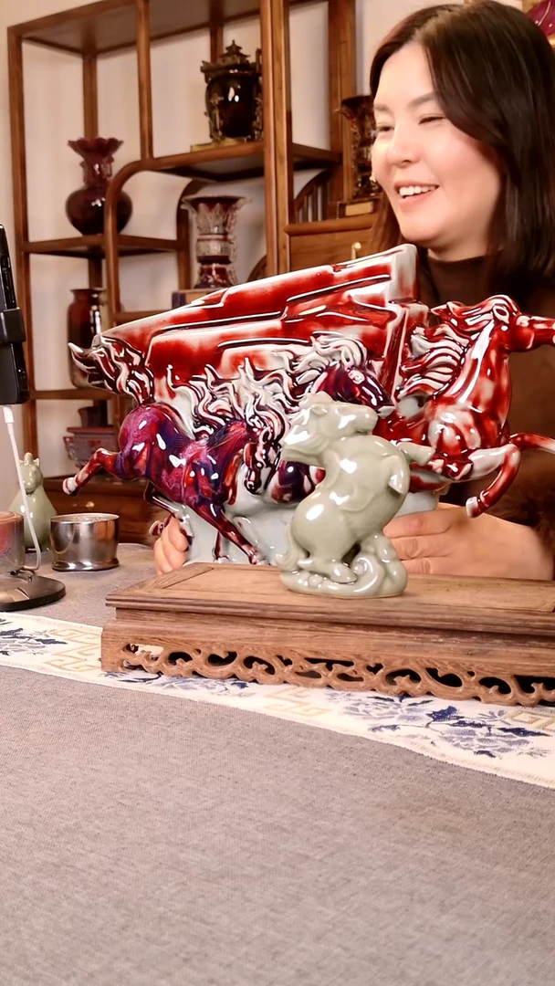 瓷片图*爹奔腾小马 土魂钧瓷