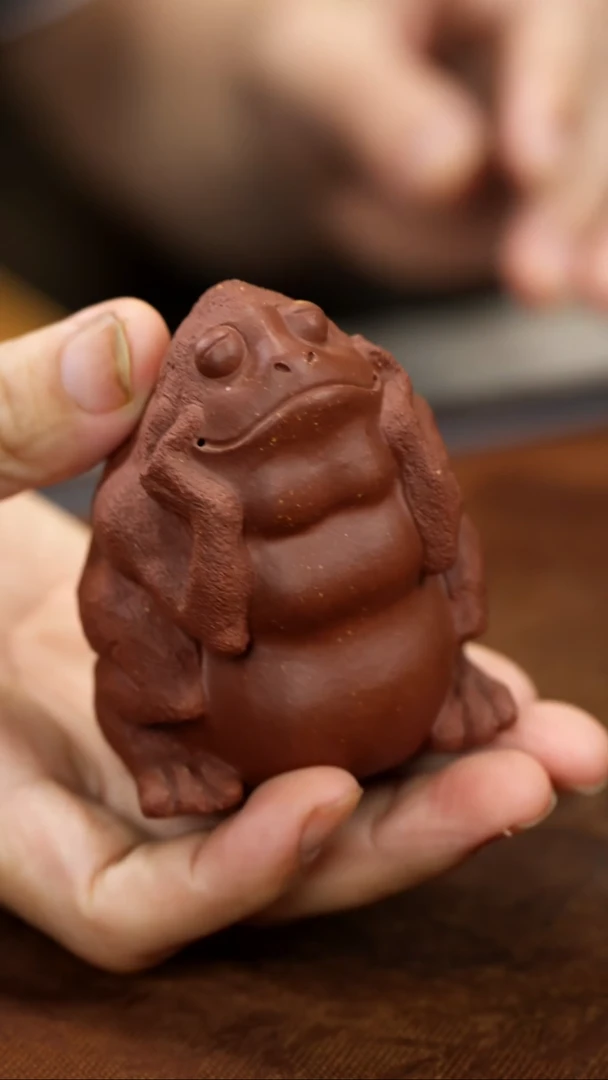 紫砂茶宠紫砂思考蛙
