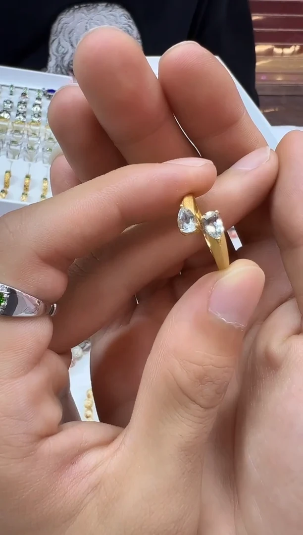 银S925镶嵌戒圈海蓝宝石1224m072多样性发其一