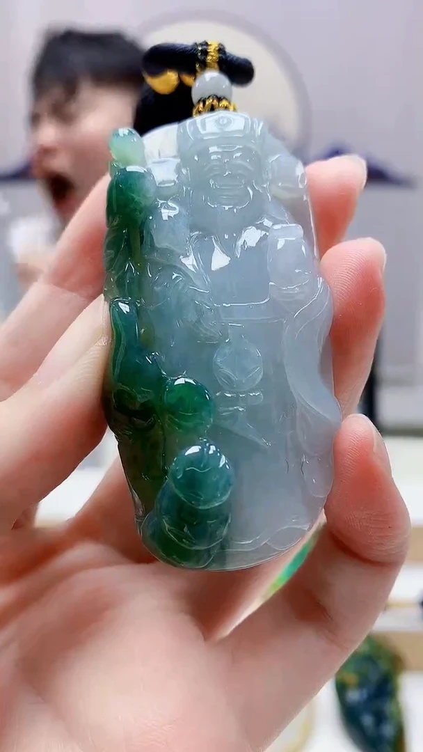 未镶嵌定制翡翠5060zm-毛货挂件观音114