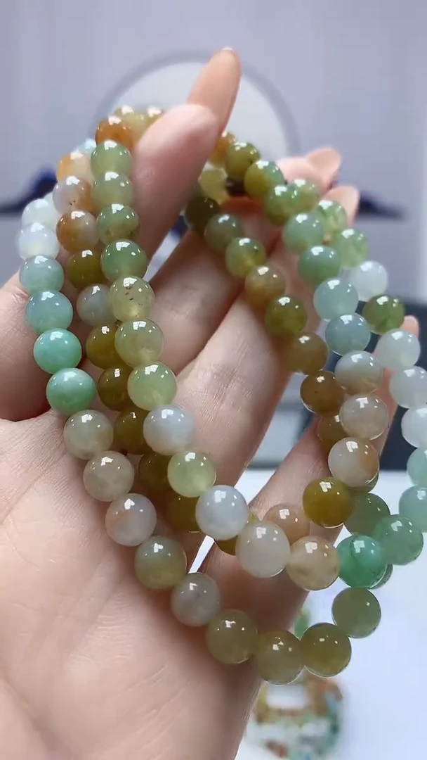 【闪购商品】定制翡翠未镶嵌4868DD-毛货珠链125