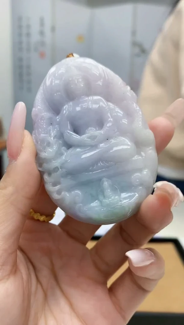 【闪购商品】定制翡翠未镶嵌0405lr-毛货挂件6