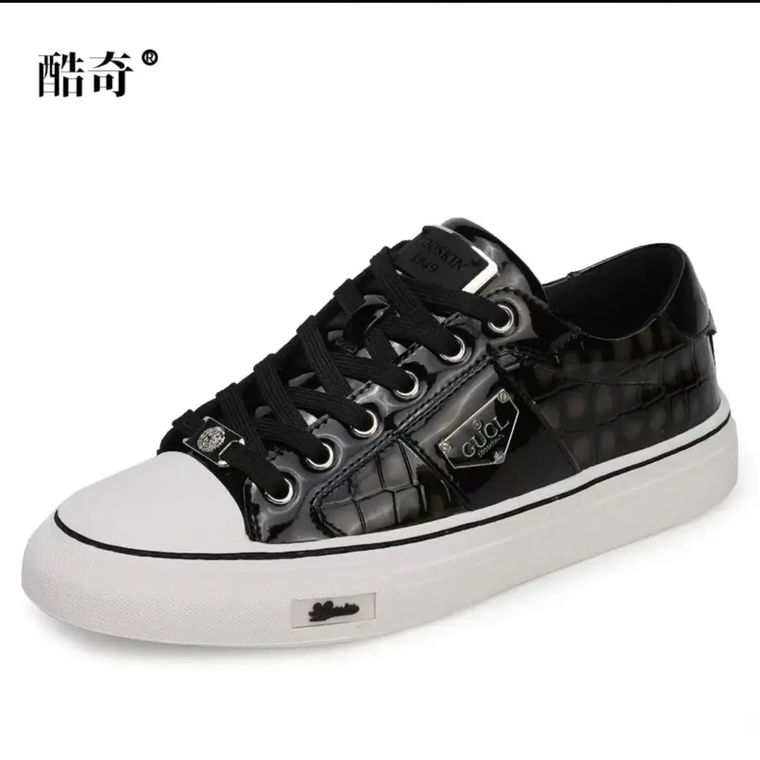 【失序混搭】黑色GUCL男鞋【真皮系列】2024秋冬上新轻奢舒适休闲板鞋