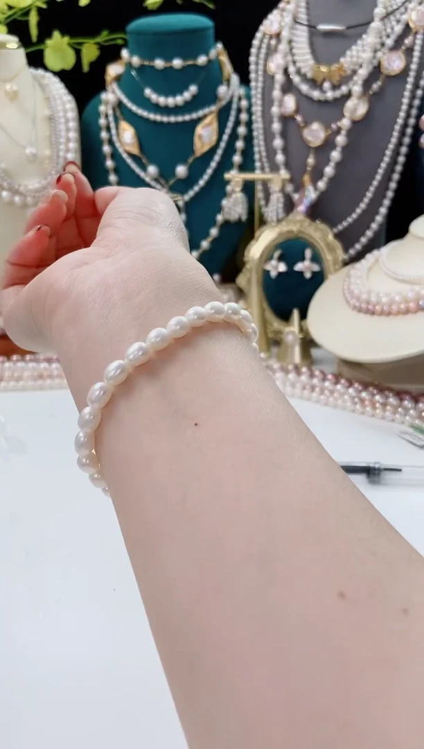 未镶嵌淡水珍珠手链手链