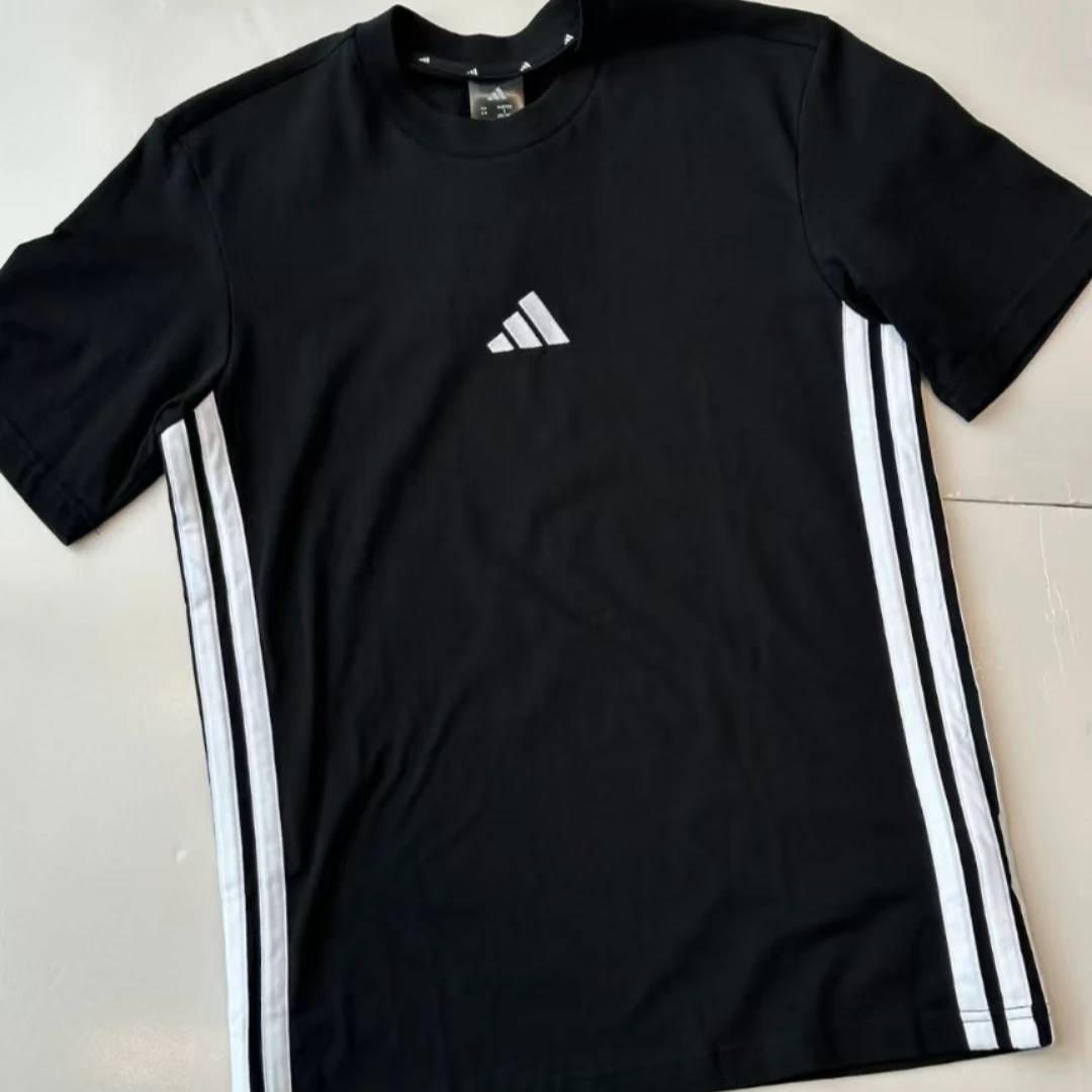 adidas/阿迪达斯男女圆领时尚运动休闲情侣透气短袖T恤 JY8564