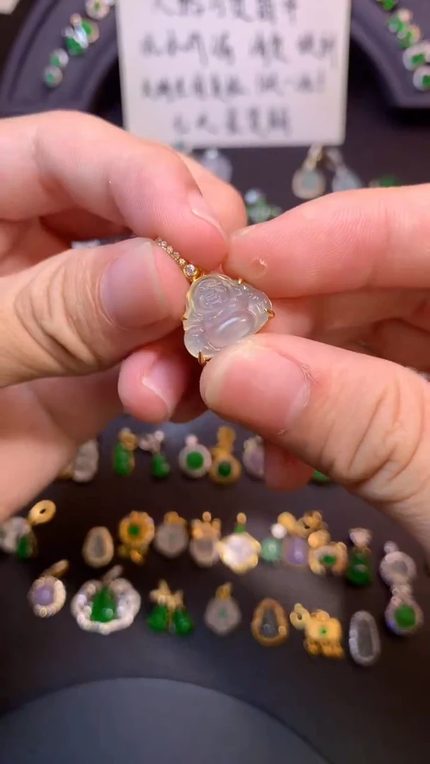 吊坠(不含链)银S925镶嵌翡翠1