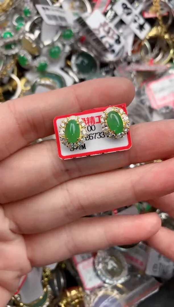 银S925镶嵌戒指翡翠11           4