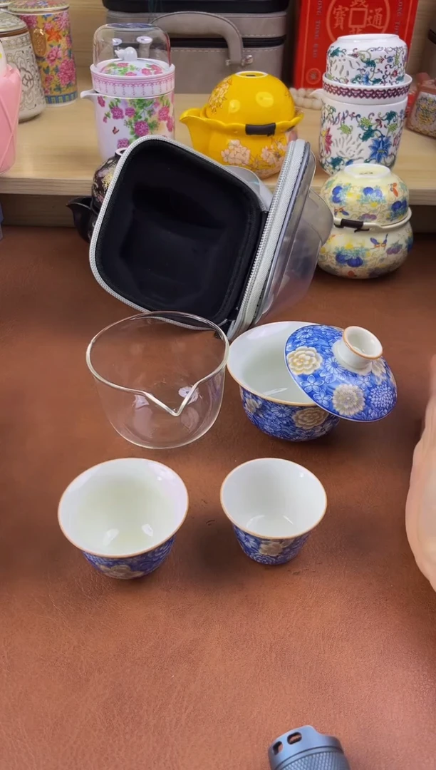 陶陶瓷茶具摆件旅行套组