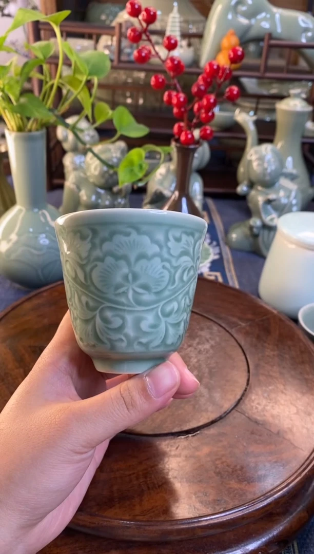 特价 处理 微瑕 牡丹隋型杯【b000028】1只