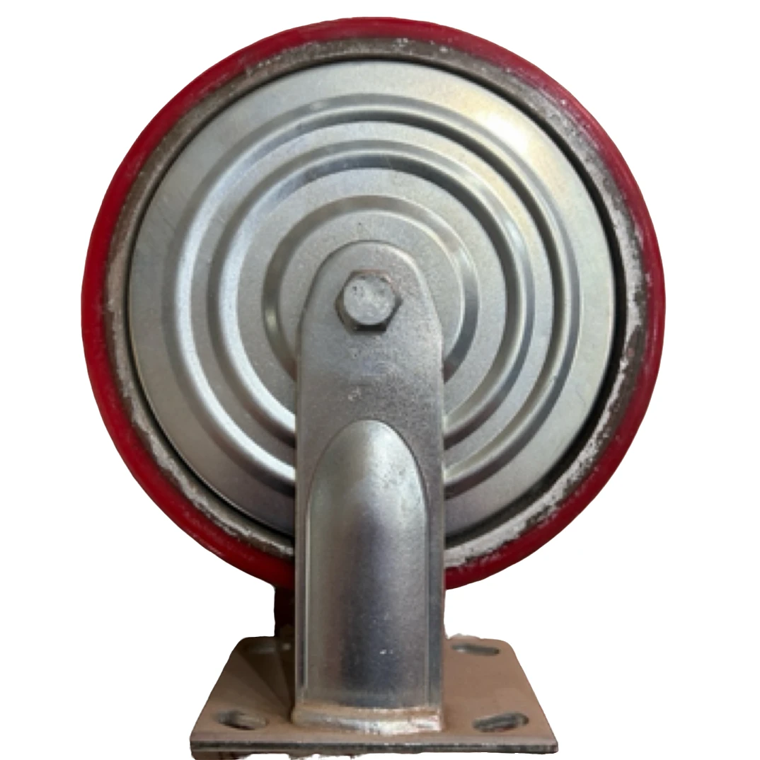 铁芯聚氨酯静音脚轮万向轮带防尘盖双轴承