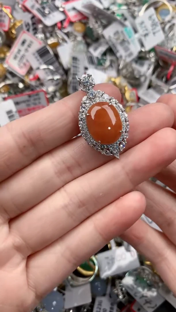 银S925镶嵌戒指翡翠15-15-15    8