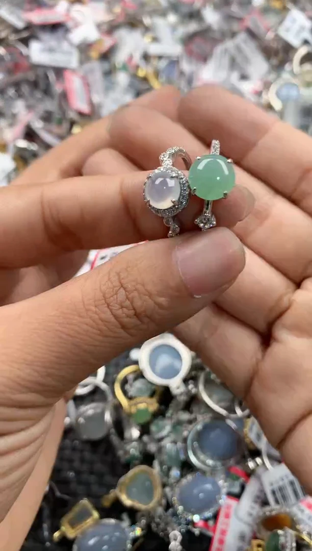 银S925镶嵌戒指翡翠11               3