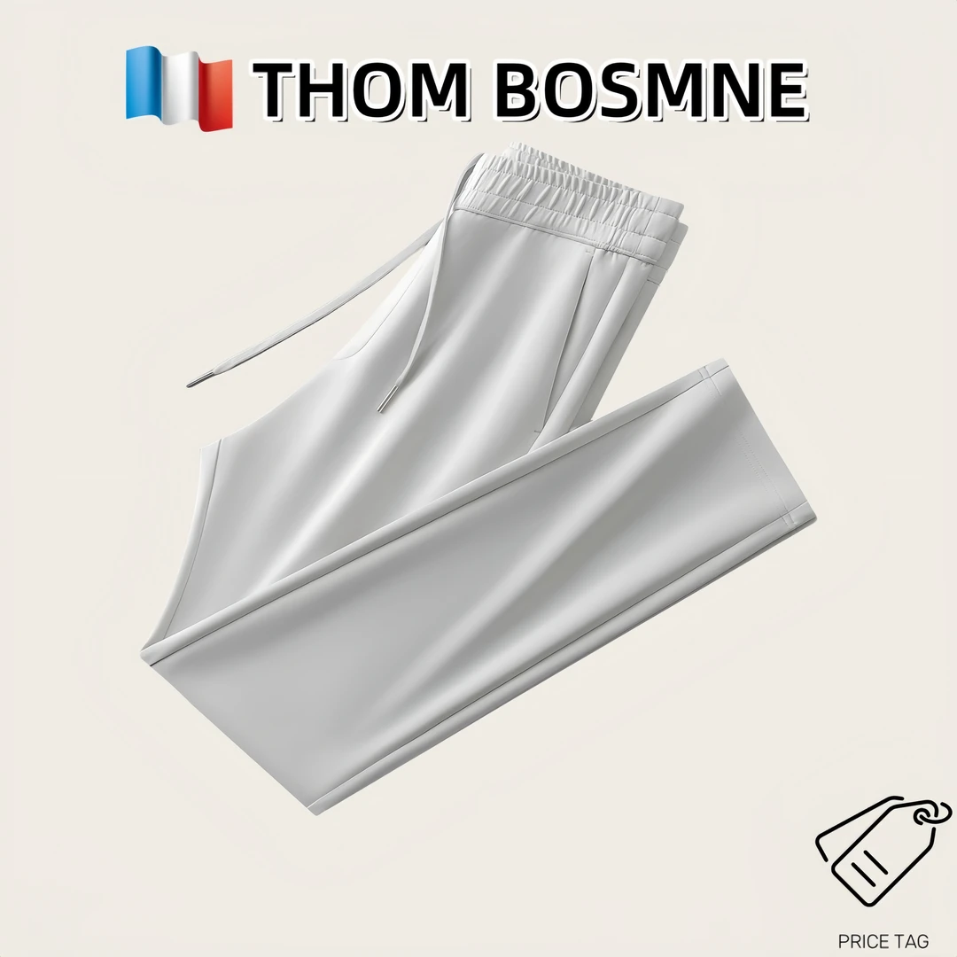 THOM BOSMNE春夏冰丝太空棉莫代尔运动裤纯色男士直筒卫裤休闲裤