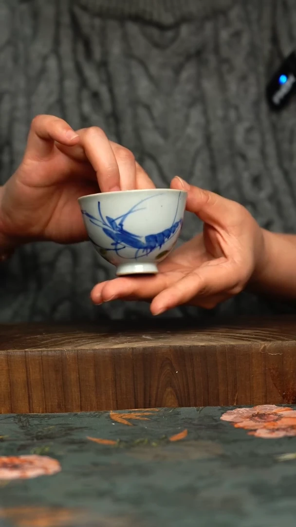 杯釉下彩手工手绘同款陶器