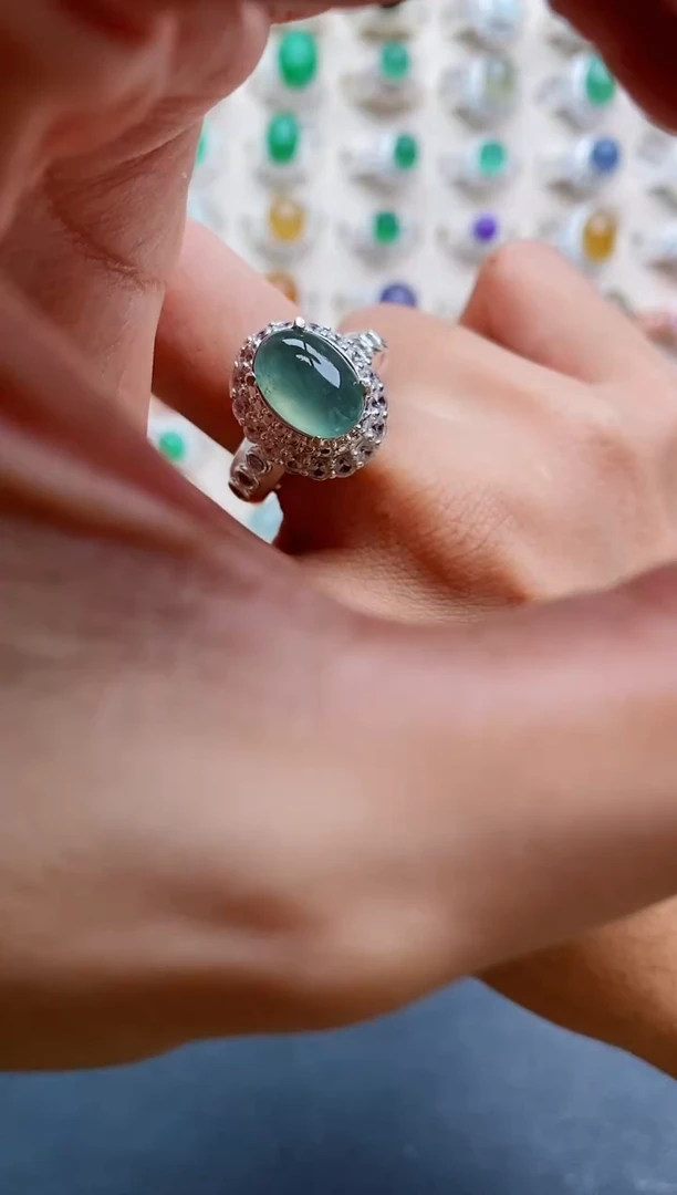 未镶嵌戒指翡翠天然缅甸翡翠A货111 8-10