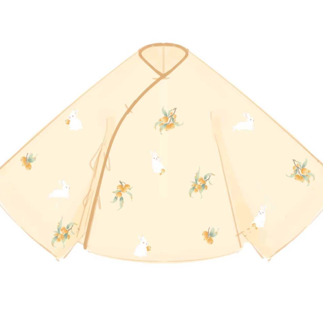 南拾国风原创圆领枇杷兔