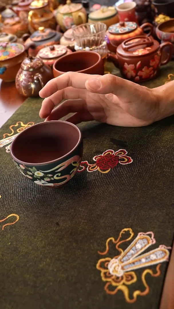 茶壶紫砂紫泥九尾杯