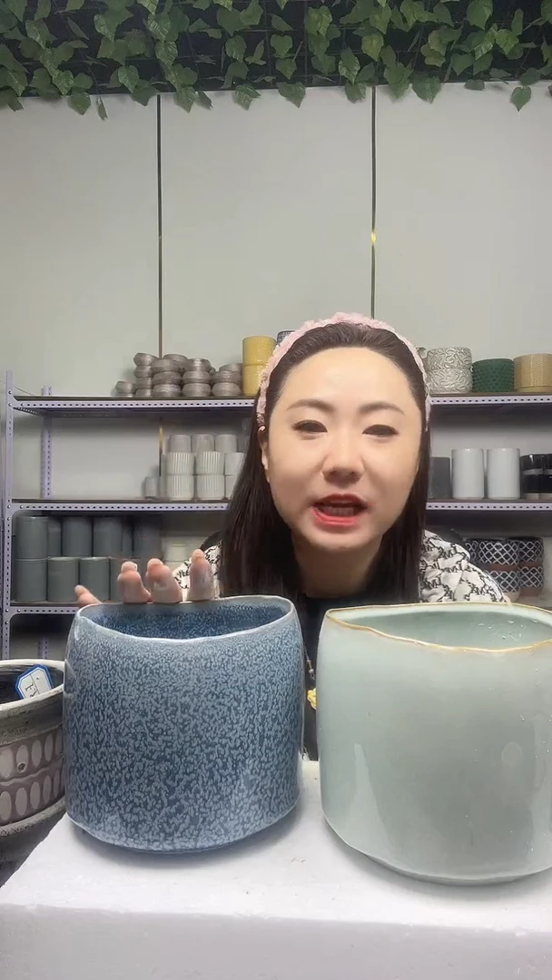 陶瓷花盆宽高13x11.5厘米