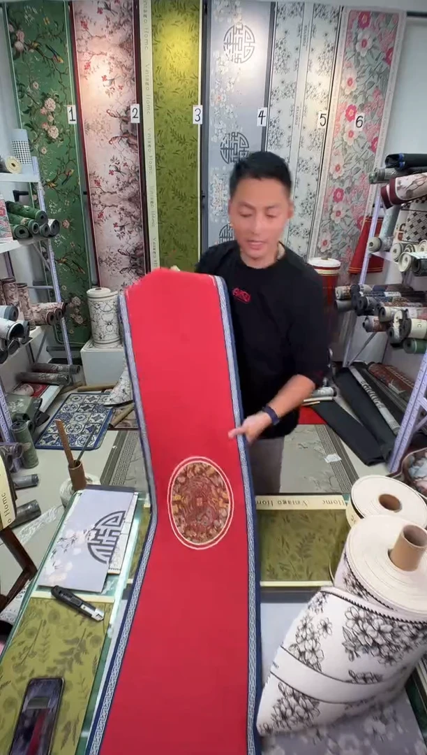 混纺35 160 中国红微瑕