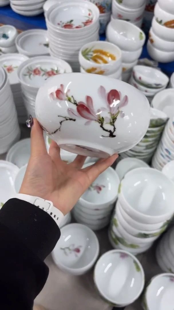 瓷片景德镇陶瓷食品级手绘釉中彩-大窝窝碗