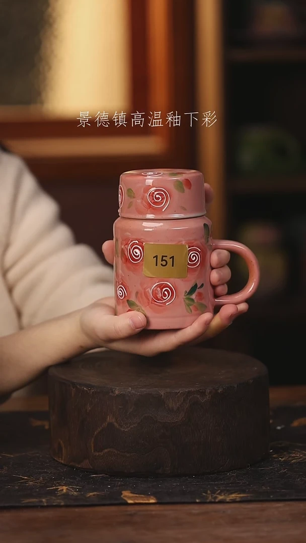 陶瓷景德镇高温釉下手绘陶瓷@L151@