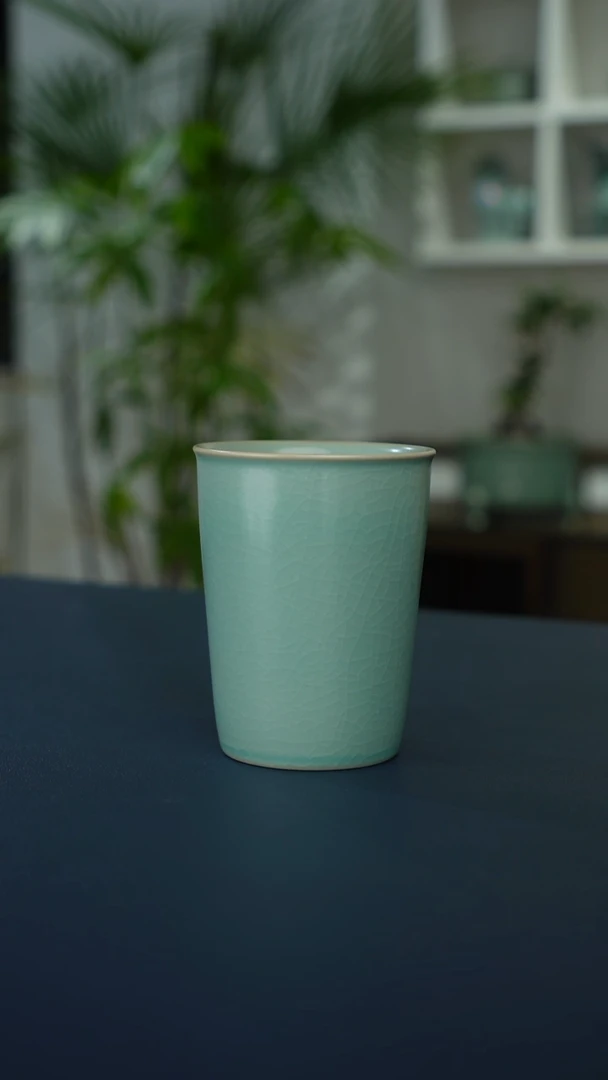 天青釉大可乐杯  有暇炸福利简包  260CC