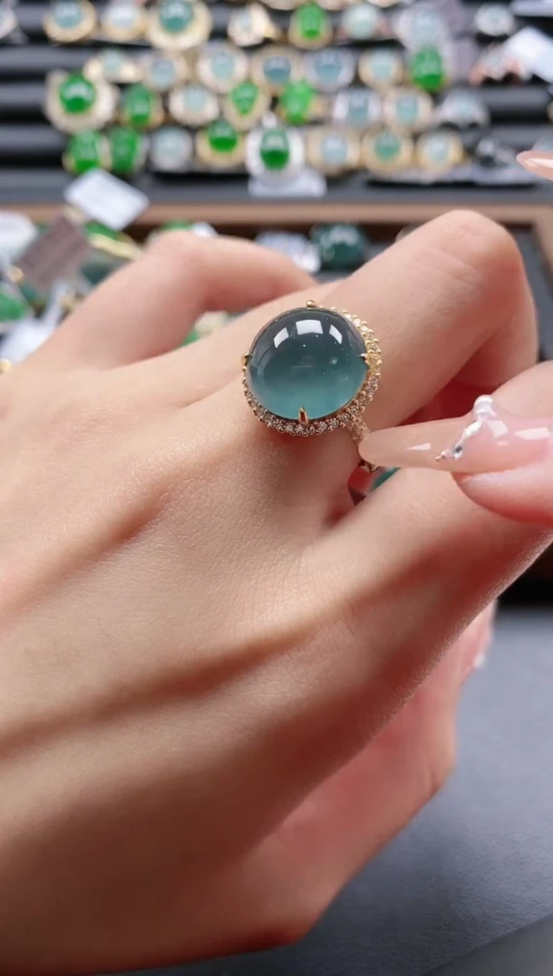 【闪购商品】翡翠戒指银S925镶嵌51511