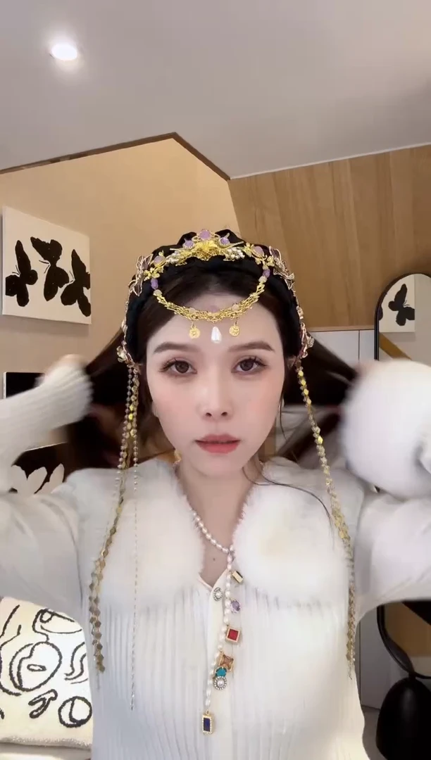 非金属布艺国风发饰-凤仪