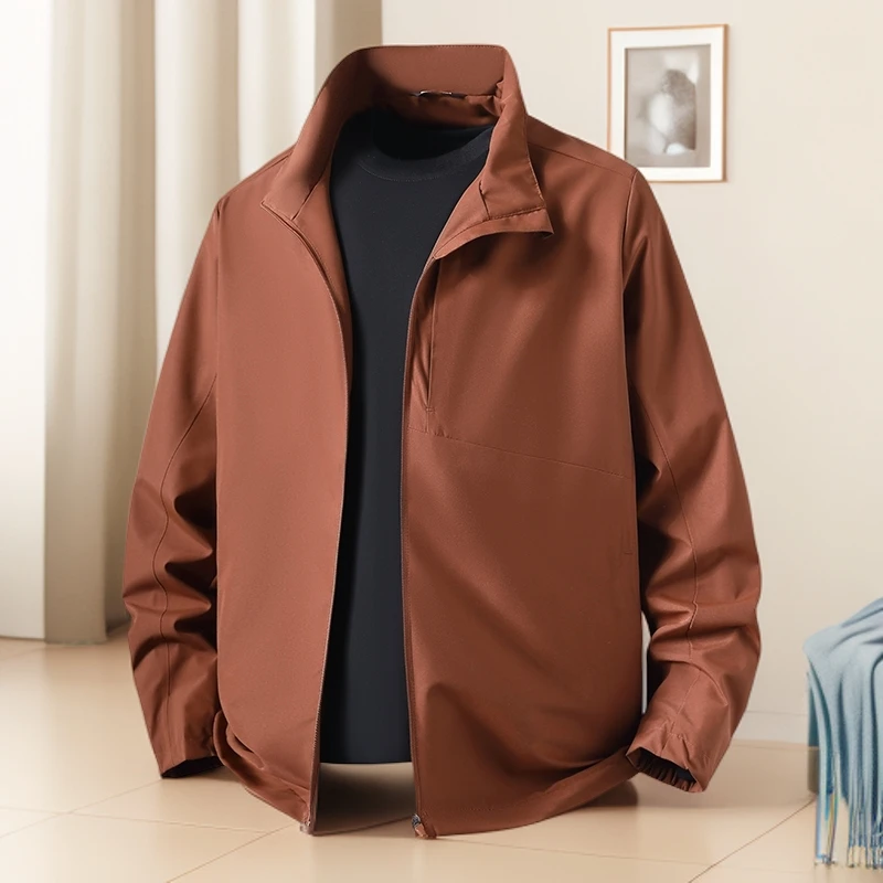 汤米芙兰可男士夹克新款春秋拉链长袖开衫帅气情侣上衣褂子立领休