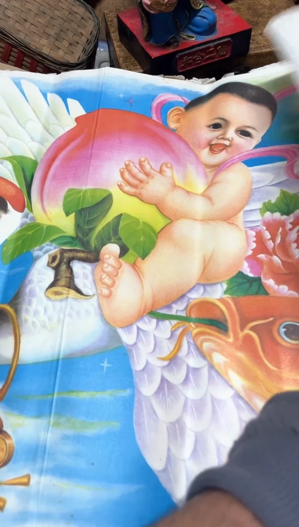 手工艺品琉璃红**虎摆件