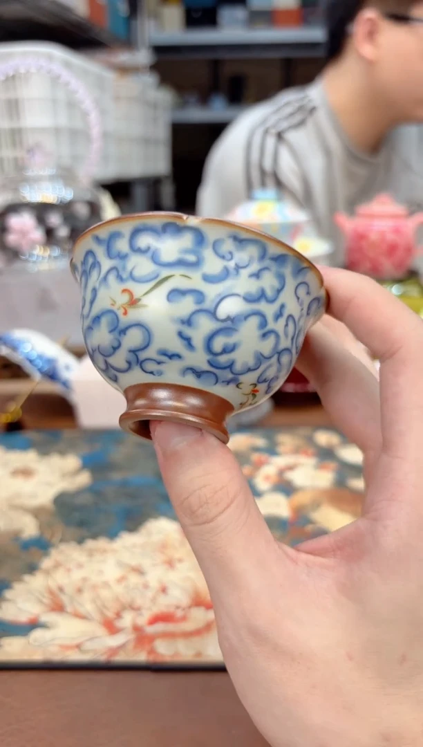 摩吉先生专属闪拍链接 祥云手绘杯子