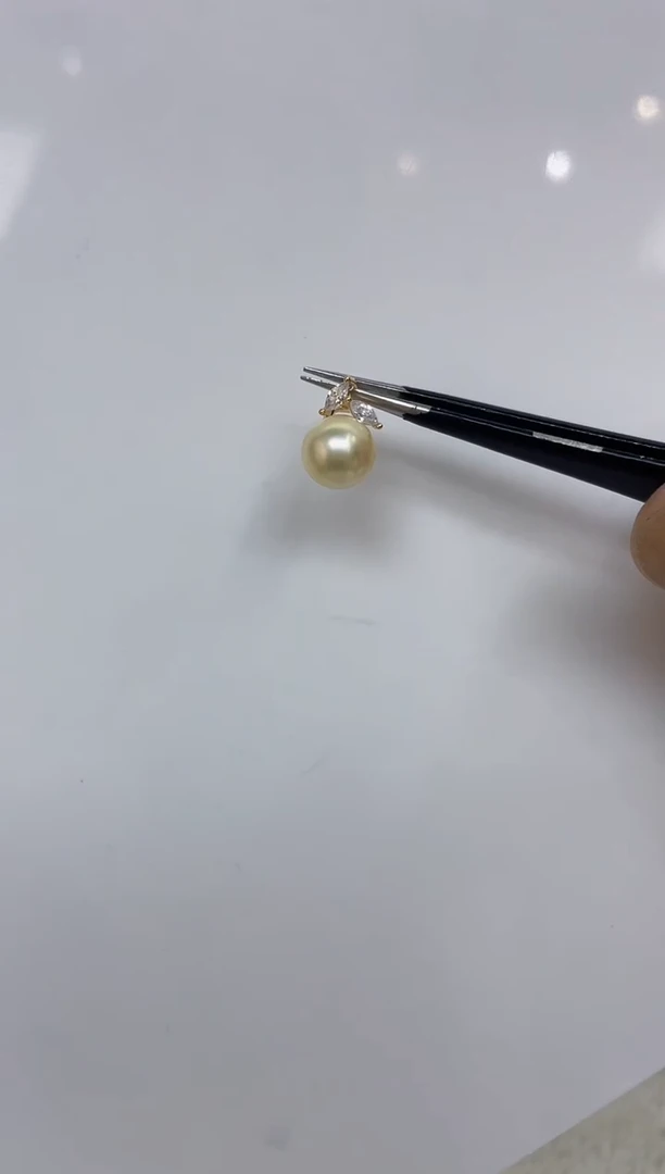 海水珍珠银S925镶嵌颈饰