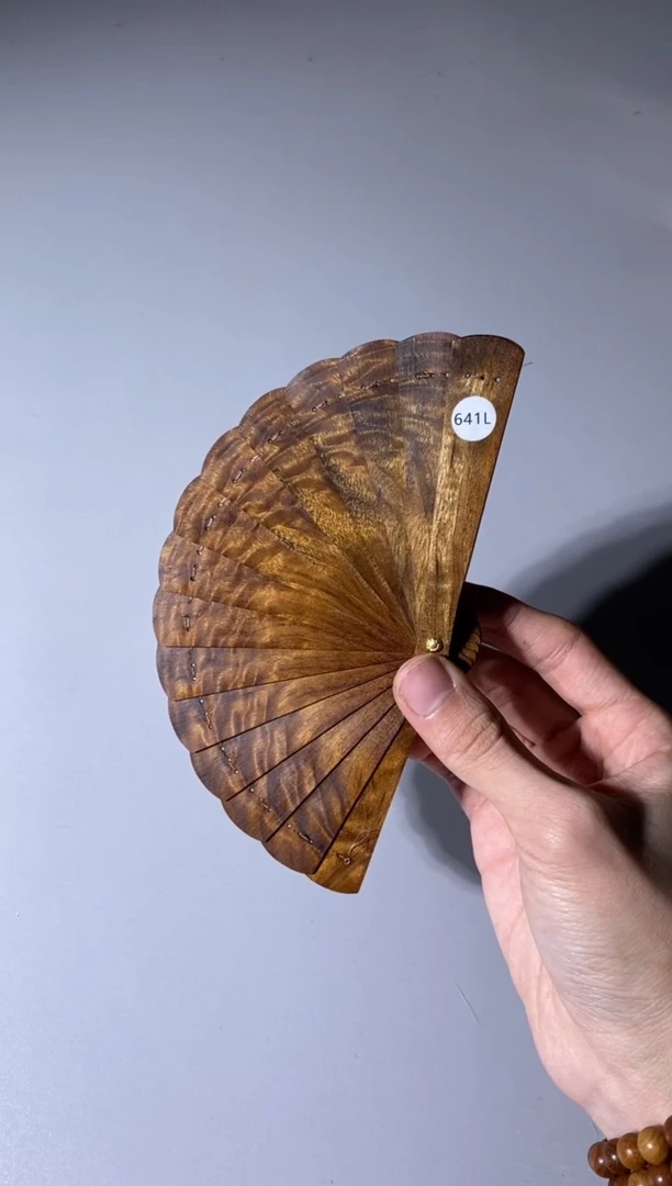 【闪购商品】金丝楠641号10cm金丝楠木小叶桢楠掌中扇