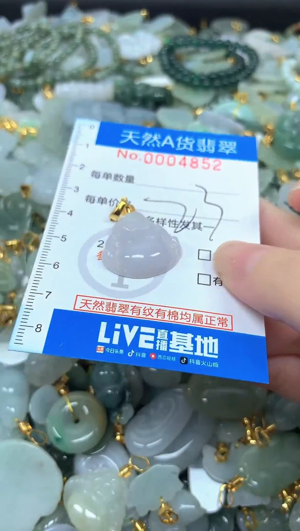 颈饰未镶嵌翡翠净货挂件-4852