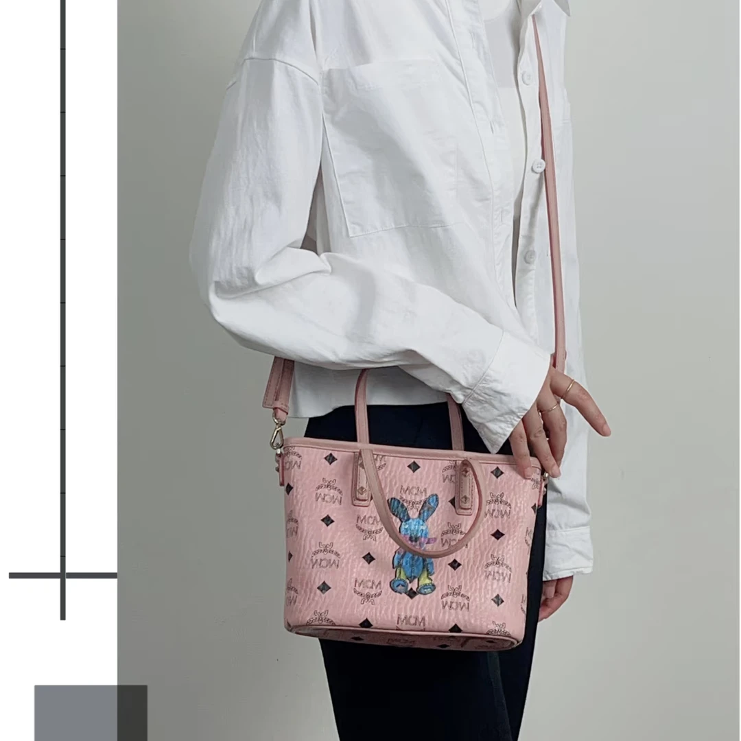 95新 MCM 粉色兔子菜篮子包/KH10529038/9038