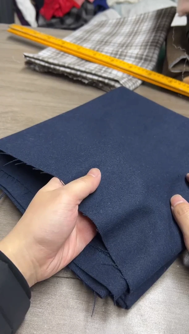 棉39号 藏青色毛呢 软 2米