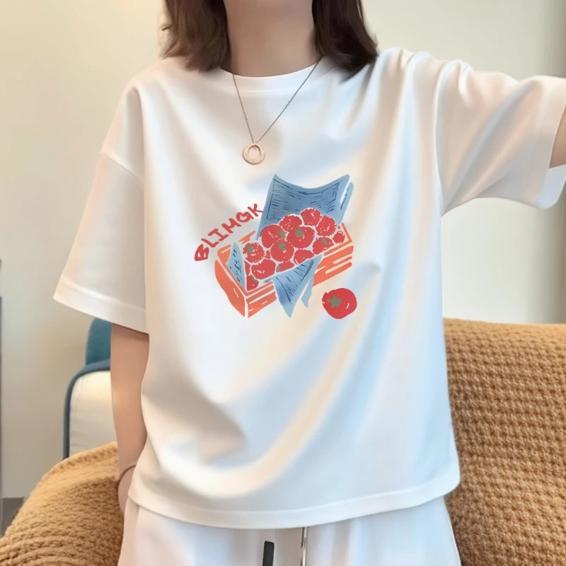 纯棉宽松大版遮肉短袖T恤女夏季新款韩系休闲上衣服女装微胖穿搭
