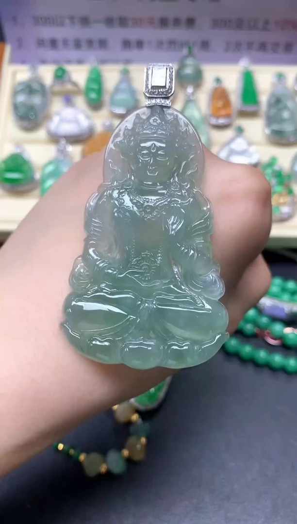 【闪购商品】翡翠吊坠(不含链)18K金镶嵌吊坠|6980+698