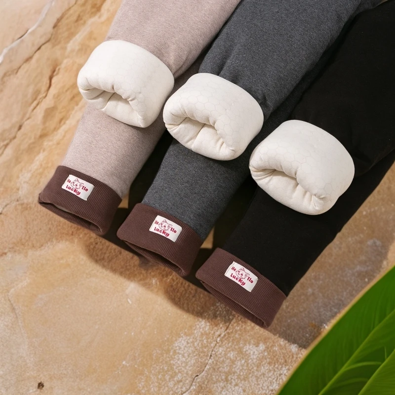 女童棉裤冬季加绒加厚三层夹棉特厚保暖北方宝宝外穿儿童打底裤子