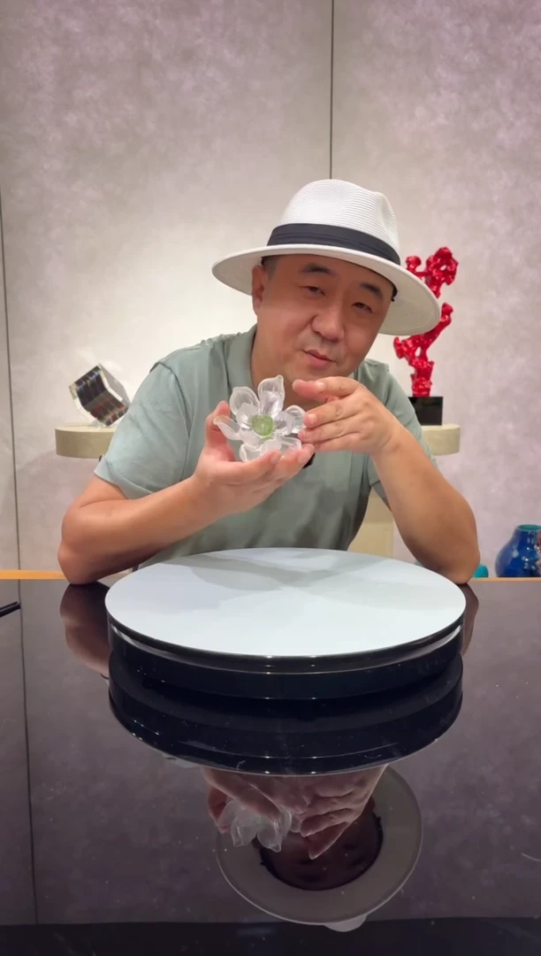摆件夏荷香插艺术琉璃摆件