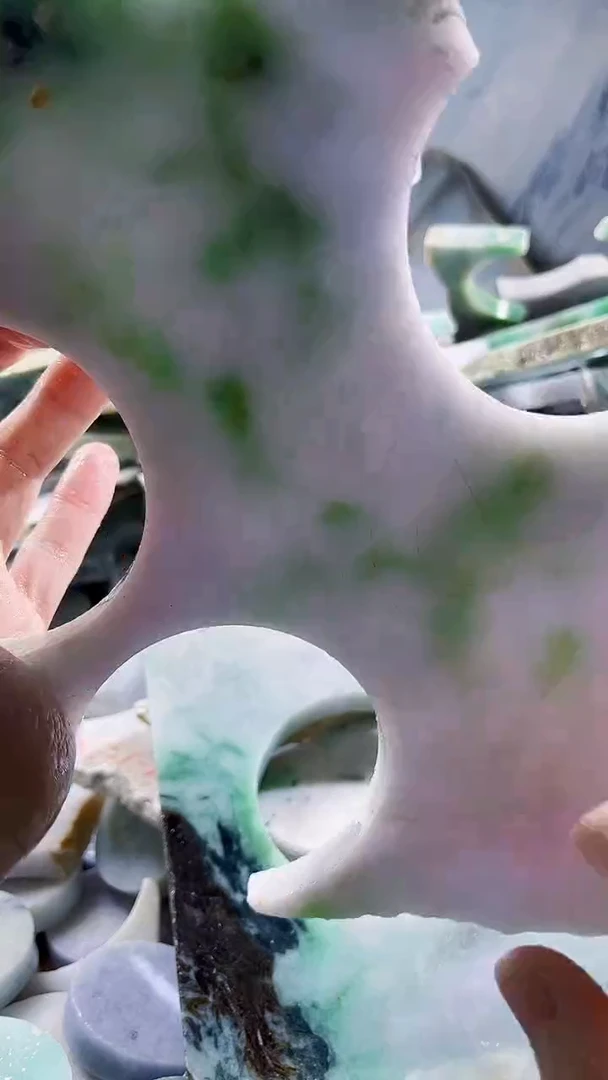 翡翠裸石缅甸翡翠A货文6005