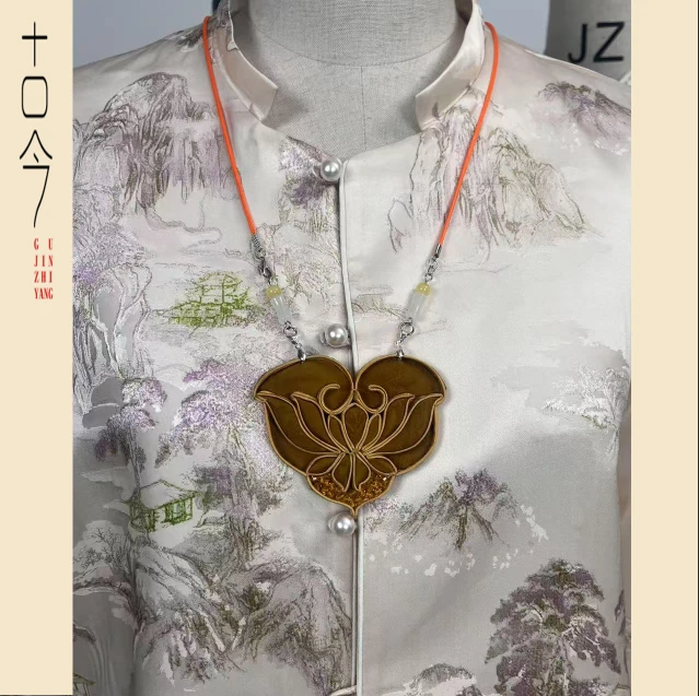 1294-纯手工新中式莲花旗袍配饰