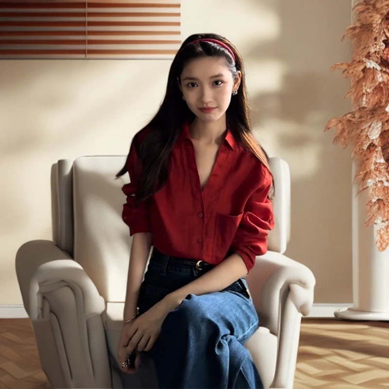 parkyeon夏季新款高级感气质衬衫上衣气质百搭高腰显瘦牛仔裤套装