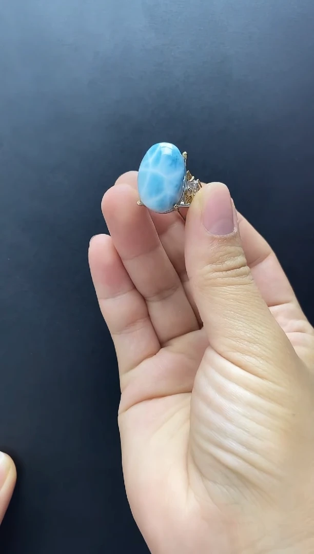 未镶嵌针钠钙石（海纹石）手链戒指