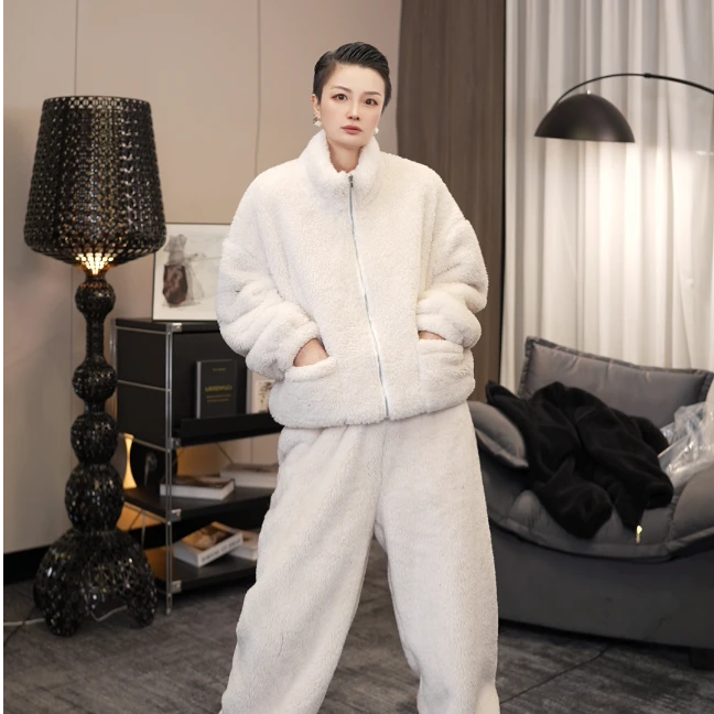 【套装】特厚加绒宽松家居服 77020