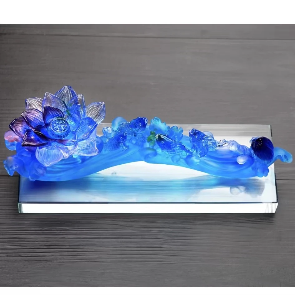 【奇居】古法琉璃和谐如意琉璃摆件 客厅玄关书房装饰品